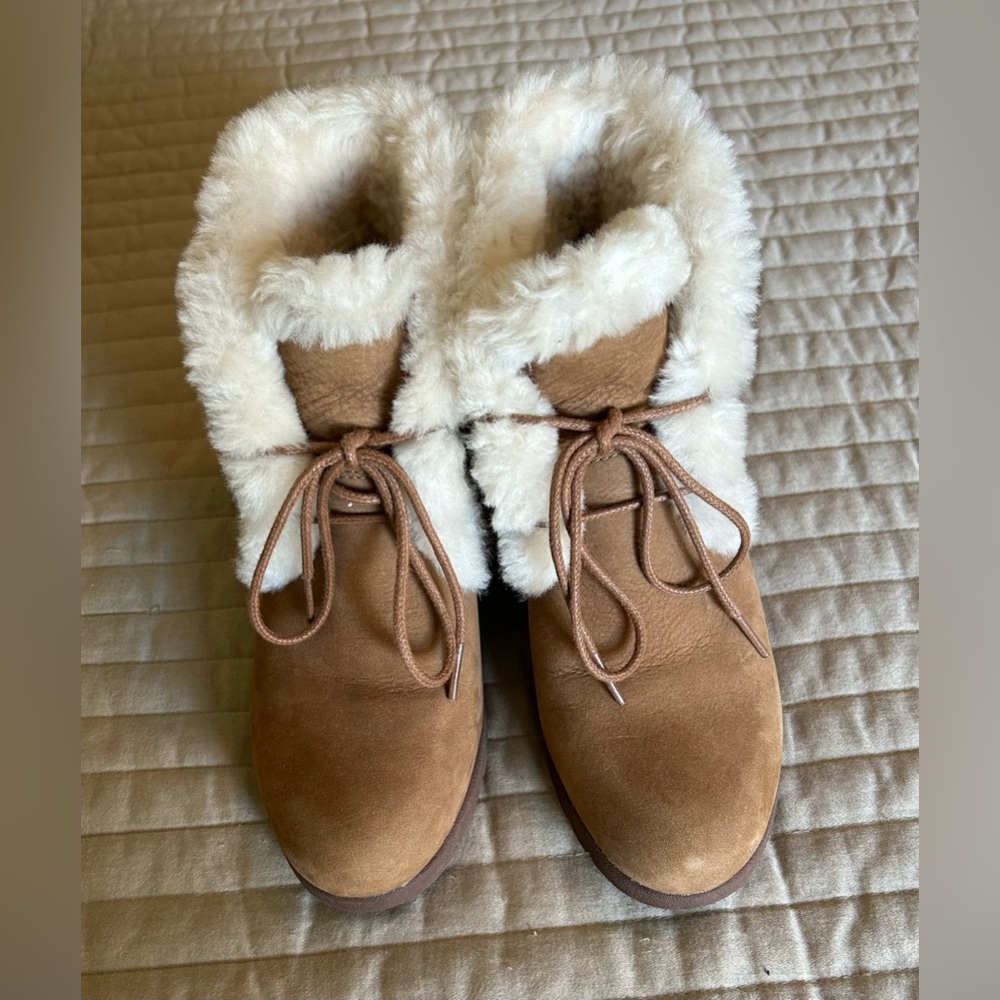 UGG Tan and Cream Winter Boots